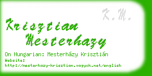 krisztian mesterhazy business card