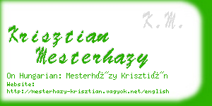 krisztian mesterhazy business card